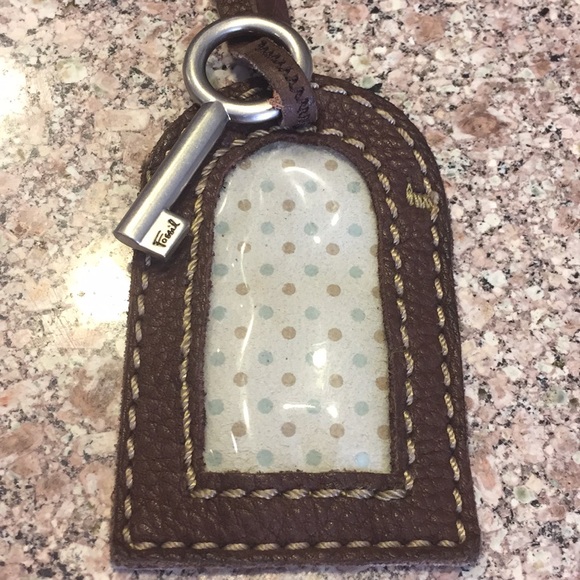 FOSSIL BROWN Vintage Look HANDBAG GENUINE LEATHERt - Picture 6 of 6